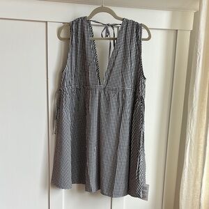NWT Black and White Gingham Sleeveless Dress